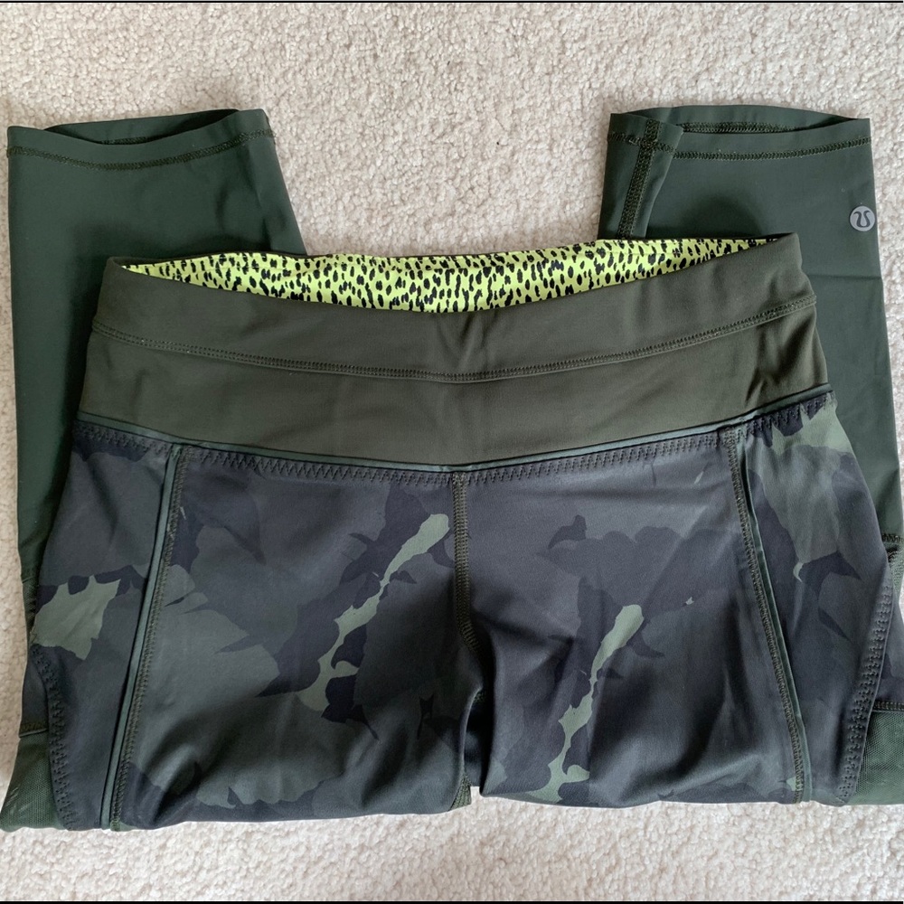 Lululemon mesh cropped camo leggings sz. 6